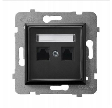 ARIA czarny GPK-2U/K/m/33 Gniazdo 2xRJ45 OSPEL