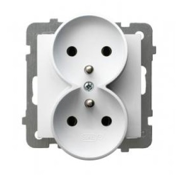 AS biały GP-2GRZ/m/00 Gniazdo podw. zu. OSPEL