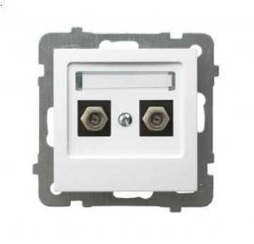 AS biały GPA-2GF/m/00 Gniazdo SAT 2 x typu F OSPEL