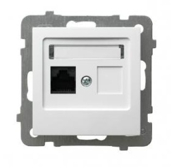 AS biały GPK-1G/K/m Gniazdo 1xRJ45 OSPEL