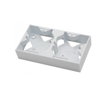 AS biały PNP-2G/00 Puszka natynkowa podwójna