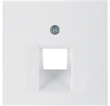 B.Kwadrat biały 5314078989 Płytka do 1xRJ BERKER