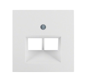 B.Kwadrat biały 5314098989 Płytka do 2xRJ BERKER