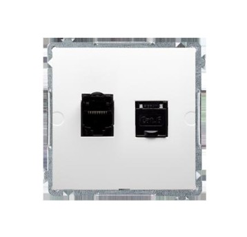 BASIC biały BM62.01/11 2xRJ45 kat.6 KONTAKT