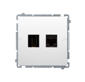 BASIC biały BMGHRJ45.01/11 HDMI + RJ45 kat.6