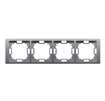BASIC NEOS stal inox BMRC4/21 Ramka 4-kr. KONTAKT