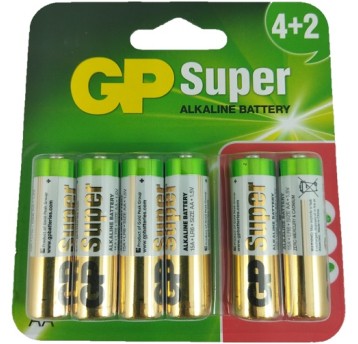 Bateria LR6 SUPER Alkaline B6 blister (6szt) GP