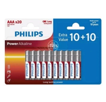Bateria POWER Alkaline LR03 B10+10 Philips (20szt)