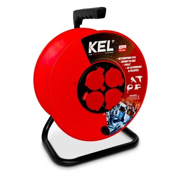 Bęben z gniazdem BP-PRO/D 4gn IP44 KEL W-97082
