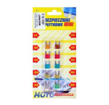 Bezpieczniki samoch. MINI zestaw 10szt. 1410
