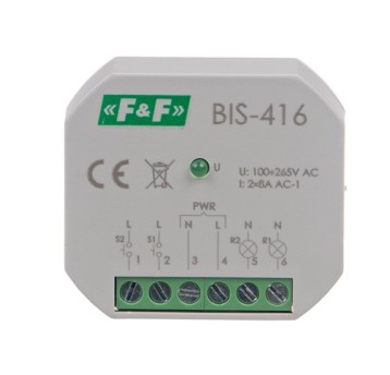 BIS-416 Przekaźnik bistab.w puszkę dwa obwody F&F