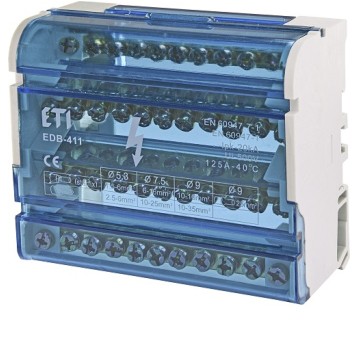 Blok rozdzielczy 4bieg.125A 4x11 EDB-411 ETI633389