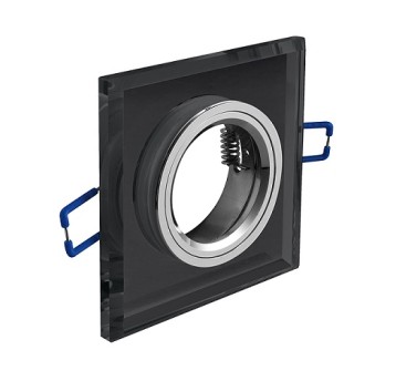 BRILLANTE kwadrat czarny szkło MR16 GTV 109682