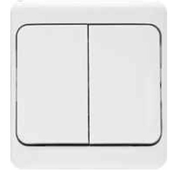 BRYZA biały Łącznik podwójny IP54 180405 KOS