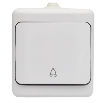 BRYZA biały Przycisk dzwonek IP54 180404 KOS