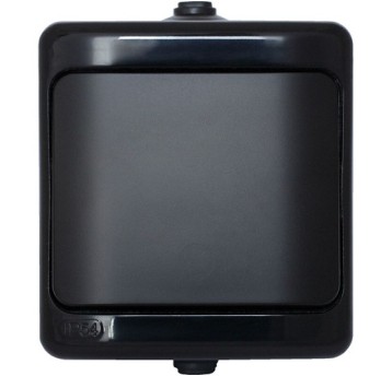 BRYZA czarny Łącznik pojedynczy IP54 180901 KOS