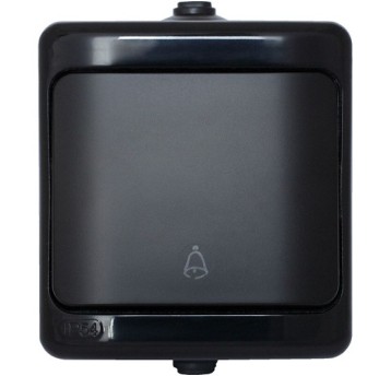 BRYZA czarny Przycisk dzwonek IP54 180904 KOS