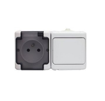 BRYZA Zestaw poziomy IP54 łącz.poj.+gn. 181480 KOS