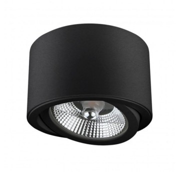 CHLOE GU10 AR111 IP20 okrągła czarna ruchoma n/t