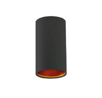 CHLOE GU10 IP20 tuba czarna złota oczko nieregulow