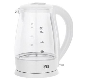 Czajnik TEESA 1,7l 2200W szklany biały TSA1511W