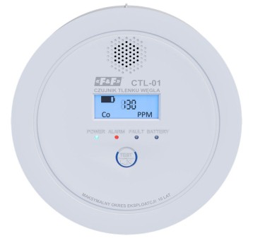 Czujnik czadu (tlenku węgla) CTL-01 bater. F&F