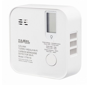 Czujnik czadu (tlenku węgla) CTW-10 bat.TUYA ZAMEL