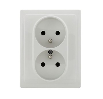 DANTE biały Gniazdo podwójne zu kpl. 450436 KOS