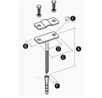 ELKO-BIS Uchwyt do bedn.i drutu fi12 L-160 12.3 OC