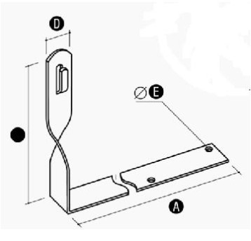 ELKO-BIS Uchwyt kątowy skręc. L100 H100mm 11.1.1