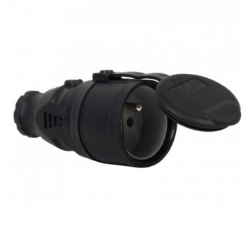 Gniazdo IP44 F-ELEKTRO gumowe NOVA czarna F6.0368