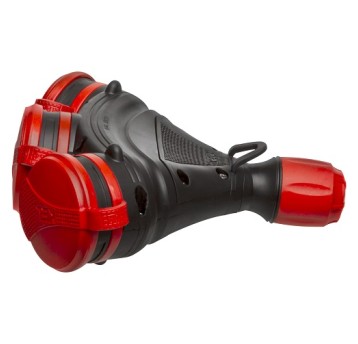 Gniazdo IP54 EXTREM potrójne czar-czerw W-01156