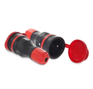 Gniazdo IP54 EXTREM z kl. GN-54 czar-czerw W-97978