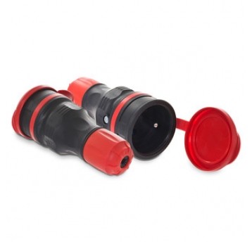 Gniazdo IP54 EXTREM z kl. GN-54 czar-czerw W-97978