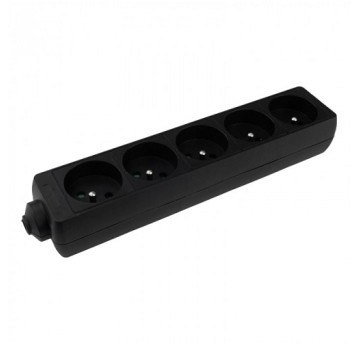Gniazdo listwa 5gn zu czarna M20586 ECOlight