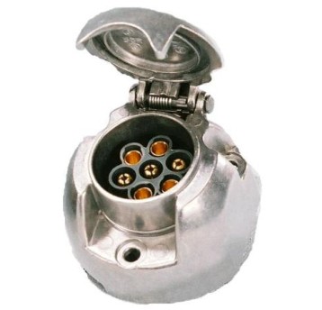 Gniazdo przyczepy aluminium 12V 7P GNI0517 / 4859