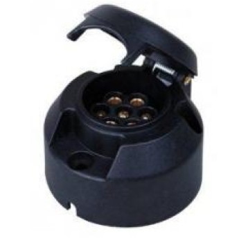 Gniazdo przyczepy plastikowe 12/24V 7P CB-85069