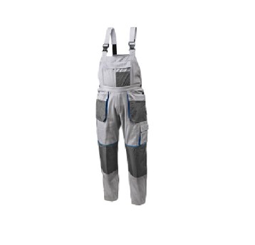 HT5K273-L Spodnie robocze z szelk. jasne szare L