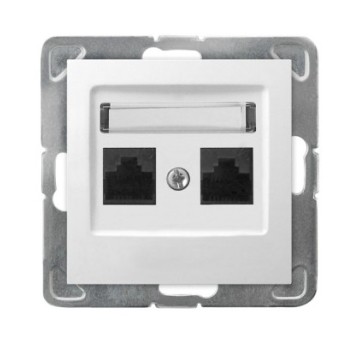 IMPRESJA biały GPK-2Y/K/m Gn. 2xRJ45 b/r OSPEL