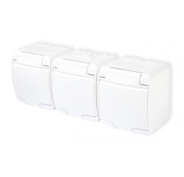 JUNIOR biały Gn.potrój. IP54 GHE-3 kl.biała KARLIK