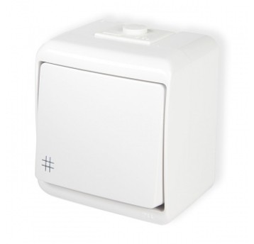 JUNIOR biały Łącznik krzyżowy IP54 WHE-6 KARLIK