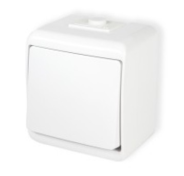 JUNIOR biały Łącznik pojedynczy IP54 WHE-1 KARLIK