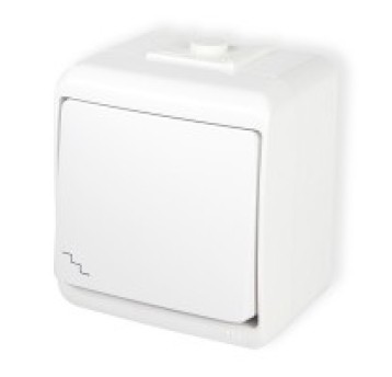 JUNIOR biały Łącznik schodowy IP54 WHE-3 KARLIK