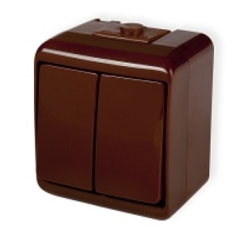 JUNIOR brąz Łącznik podwójny IP54 4WHE-2 KARLIK