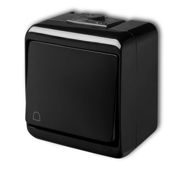 JUNIOR czarny Łącznik dzwonk. IP54 12WHE-4 KARLIK