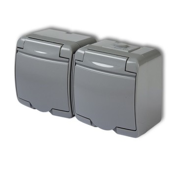 JUNIOR szare Gn.podwójne IP54 4GHE-3 kl.sza KARLIK