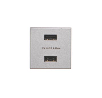 K126E/8 alum. Ładowarka USB K45 2xUSB 2,1A KONTAKT