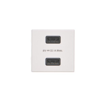 K126E/9 biały Ładowarka USB K45 2xUSB 2,1A KONTAKT