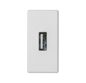 K128B/9 biały Płytka K45/2 USB 22,5x45 KONTAKT