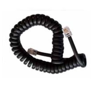 Kabel telefoniczny spiralny 4m czarny